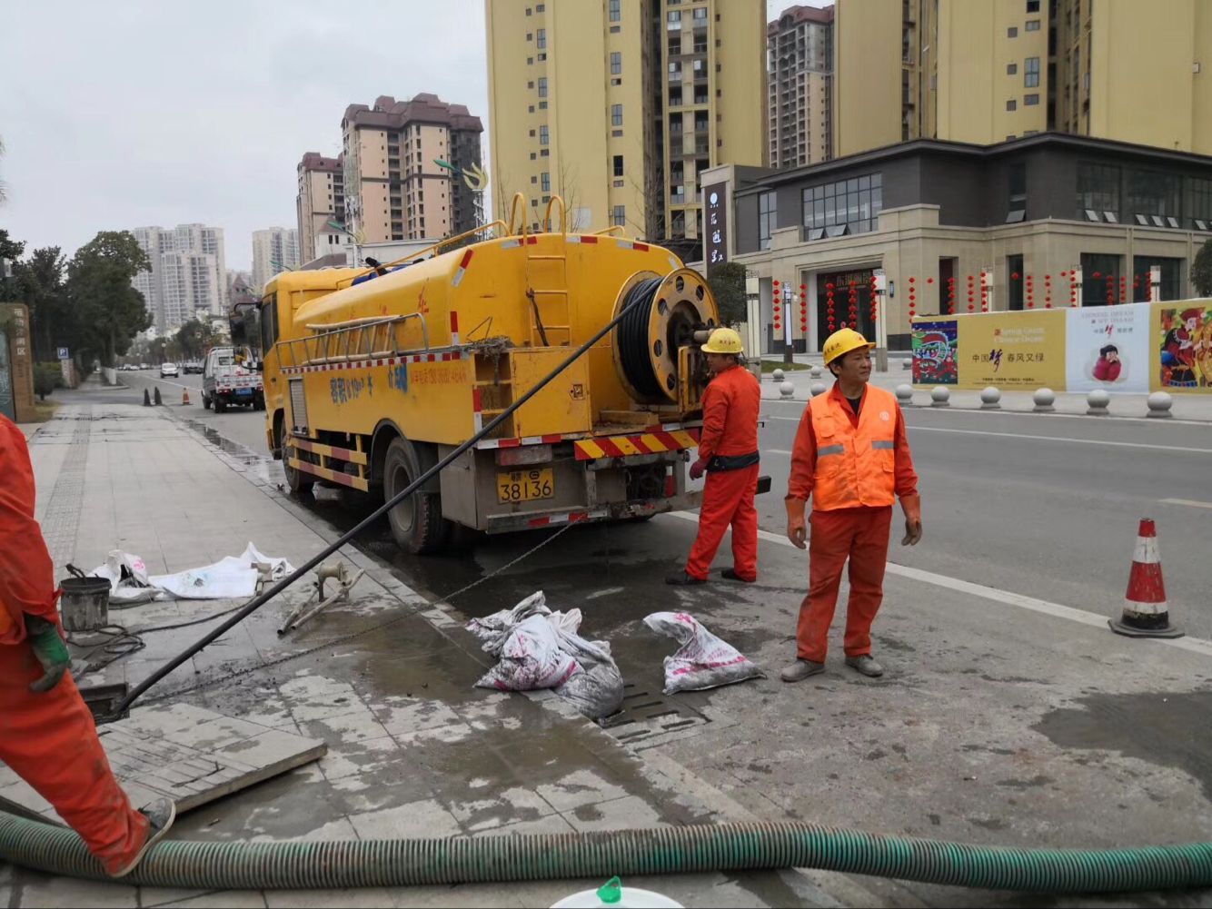 碑林排污管道清淤-管道清洗